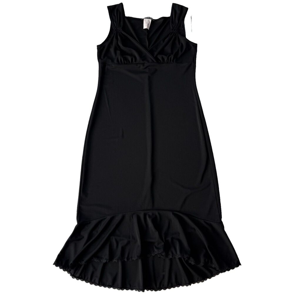 Y2K Midi Dress Black Vintage Jonathan Martin Chic Preppy Womens 12 Grunge Goth